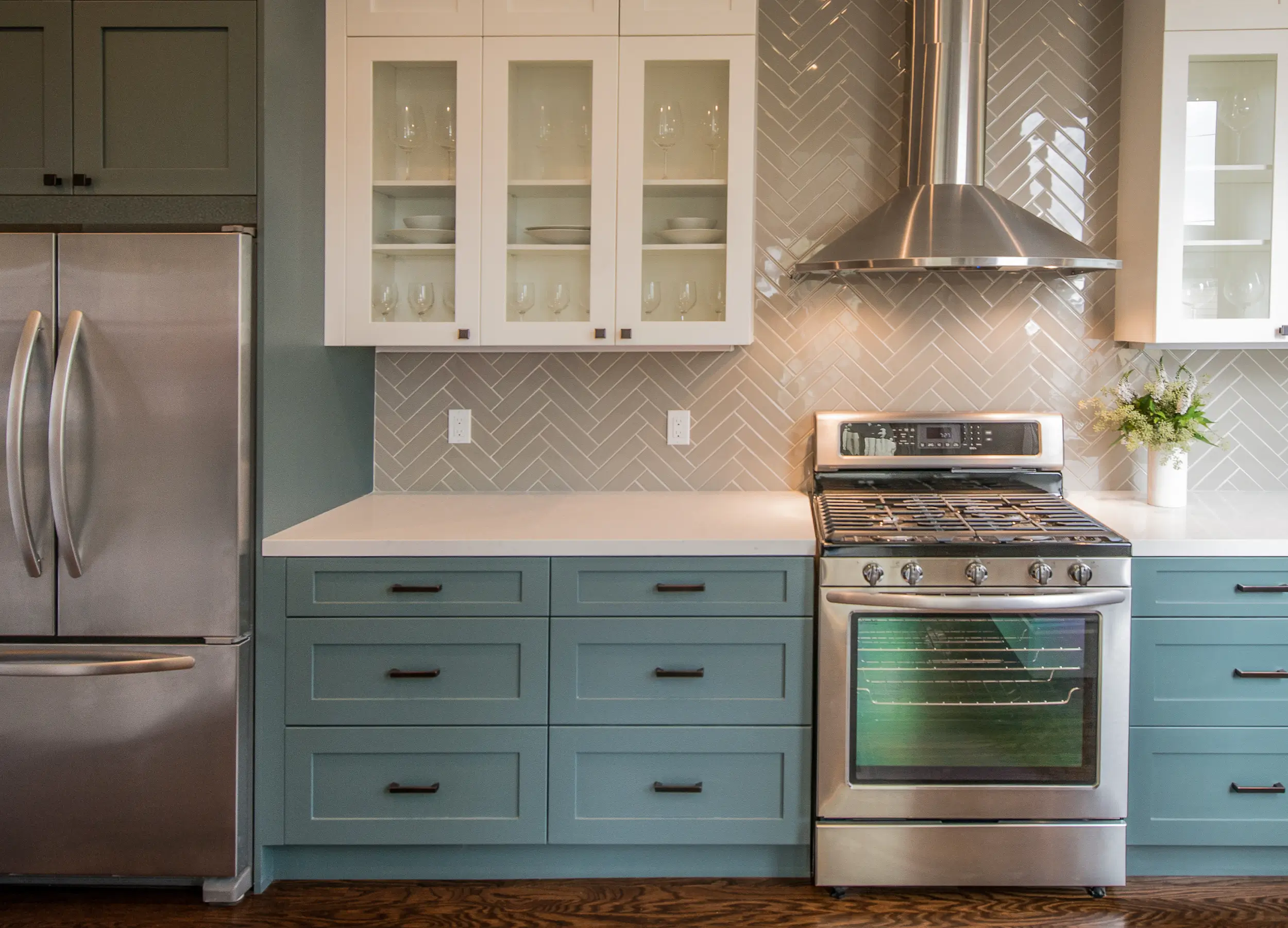 blue vanity with modern tile copy